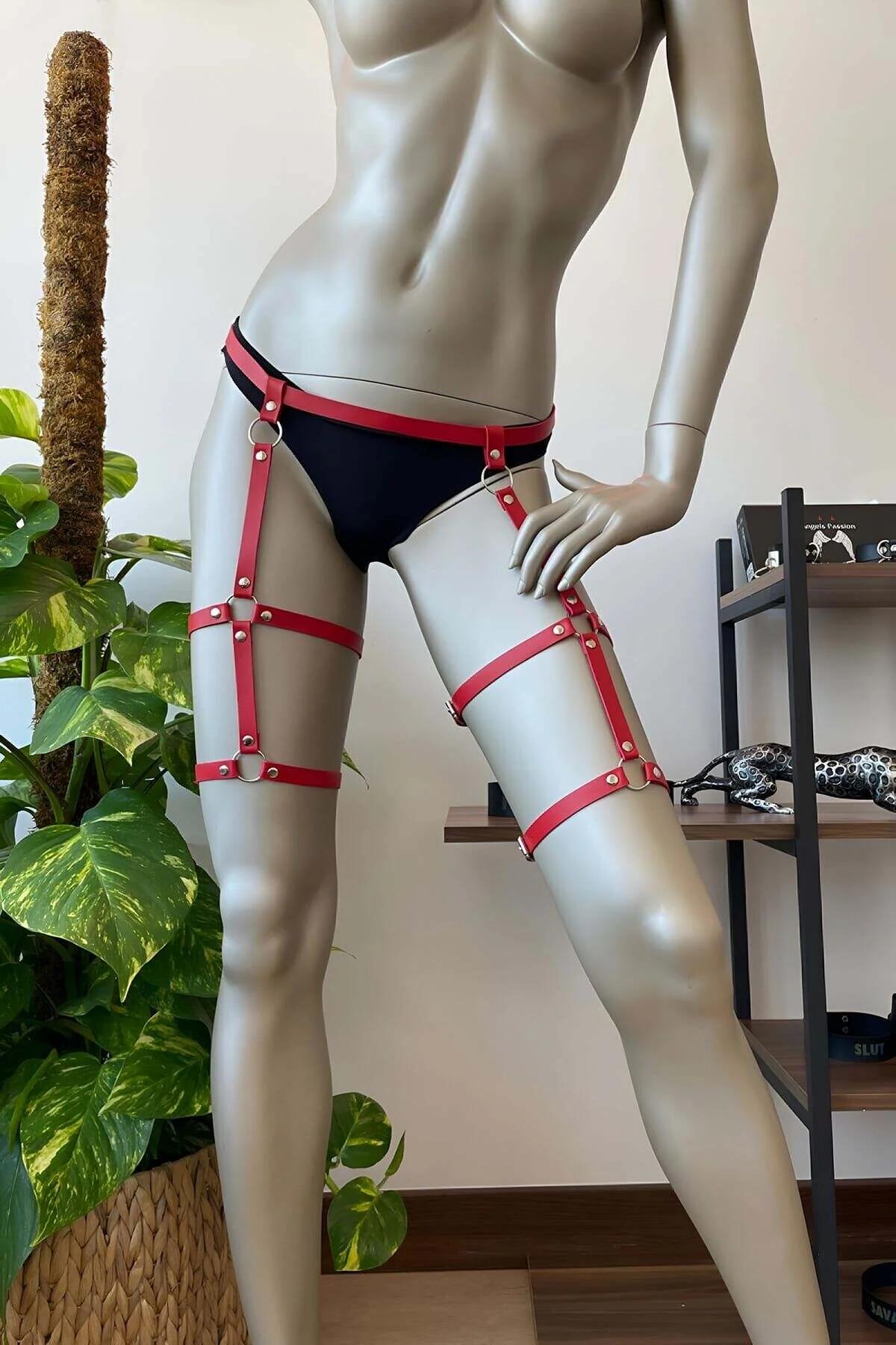 Adjustable Strappy Thigh Harness with O-Rings