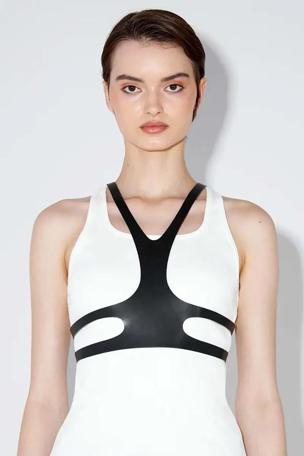 Modern Faux Leather Chest Harness