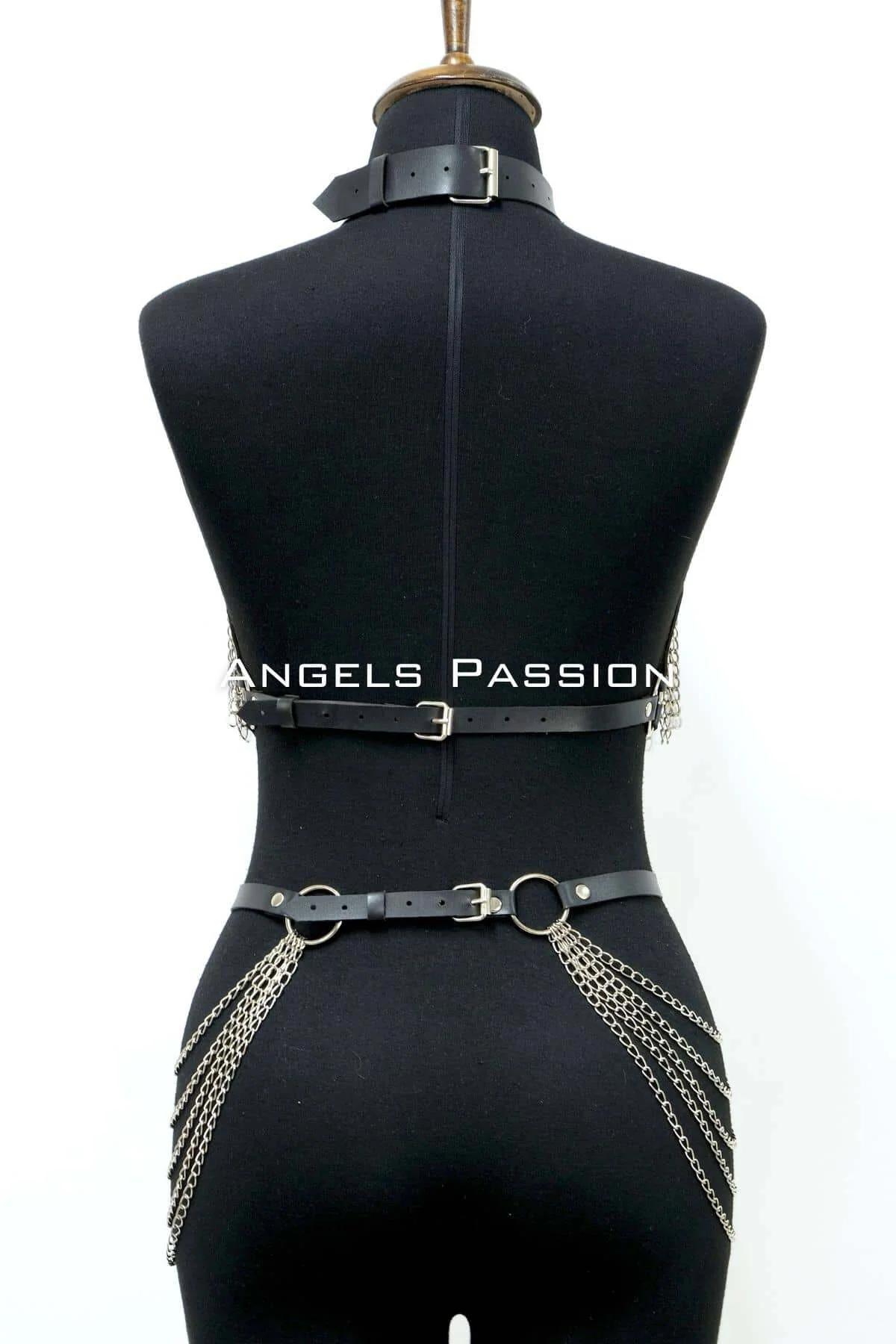 Full Body Harness with Chain Fringe & Choker