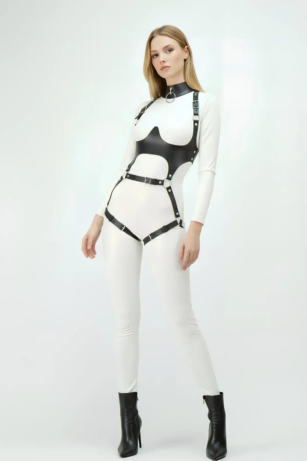 Full Body Harness with Strappy Corset Detail