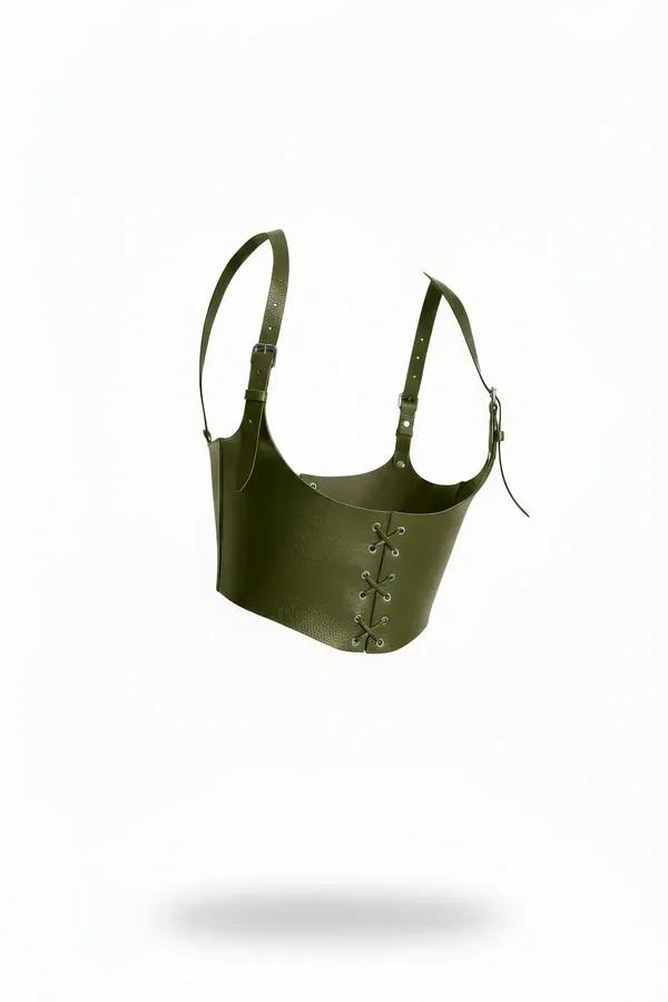 Underbust Corset Harness with Front Lacing & Straps