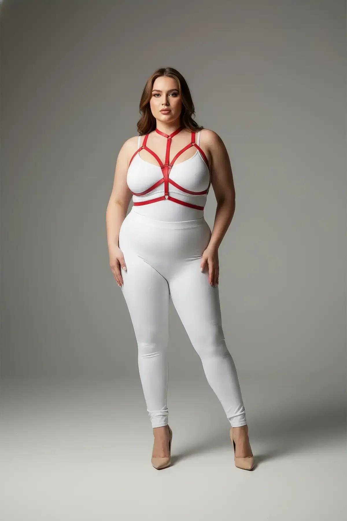 Strappy Body Harness with Adjustable O-Ring