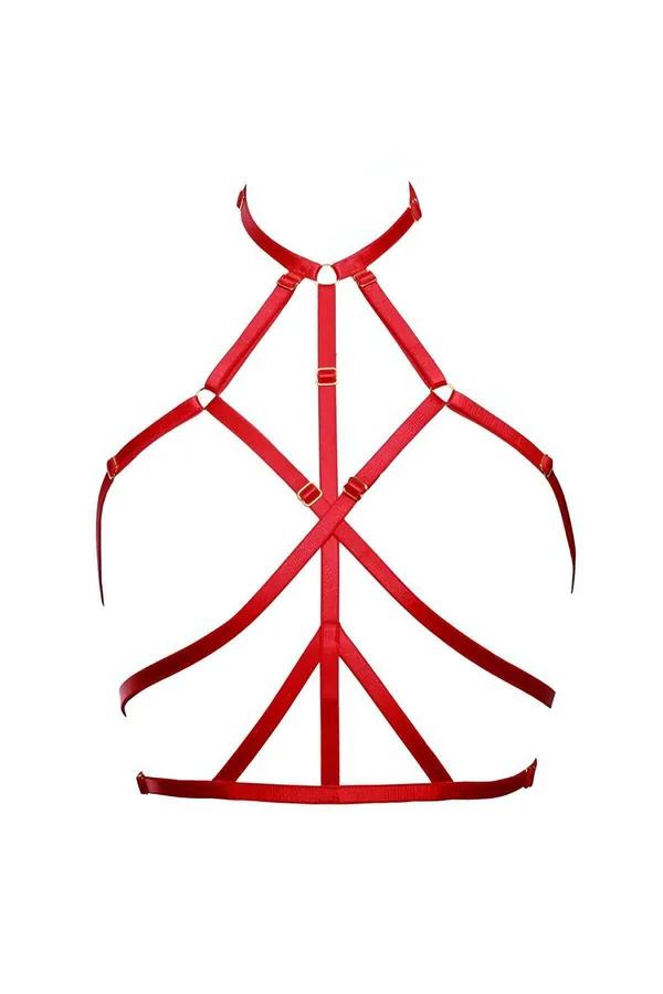 Strappy Halter Body Harness with O-Ring