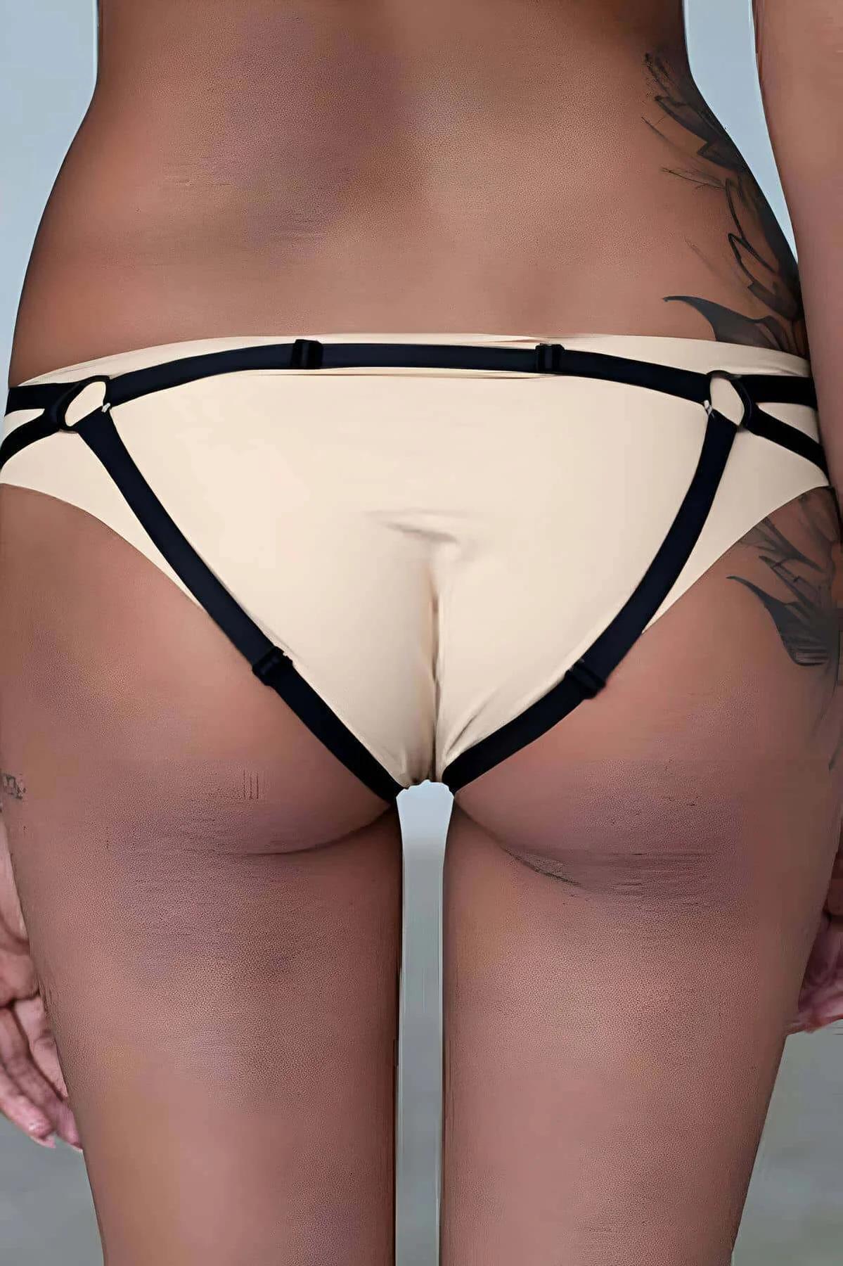 Strappy Halter Neck Body Harness with O-Rings