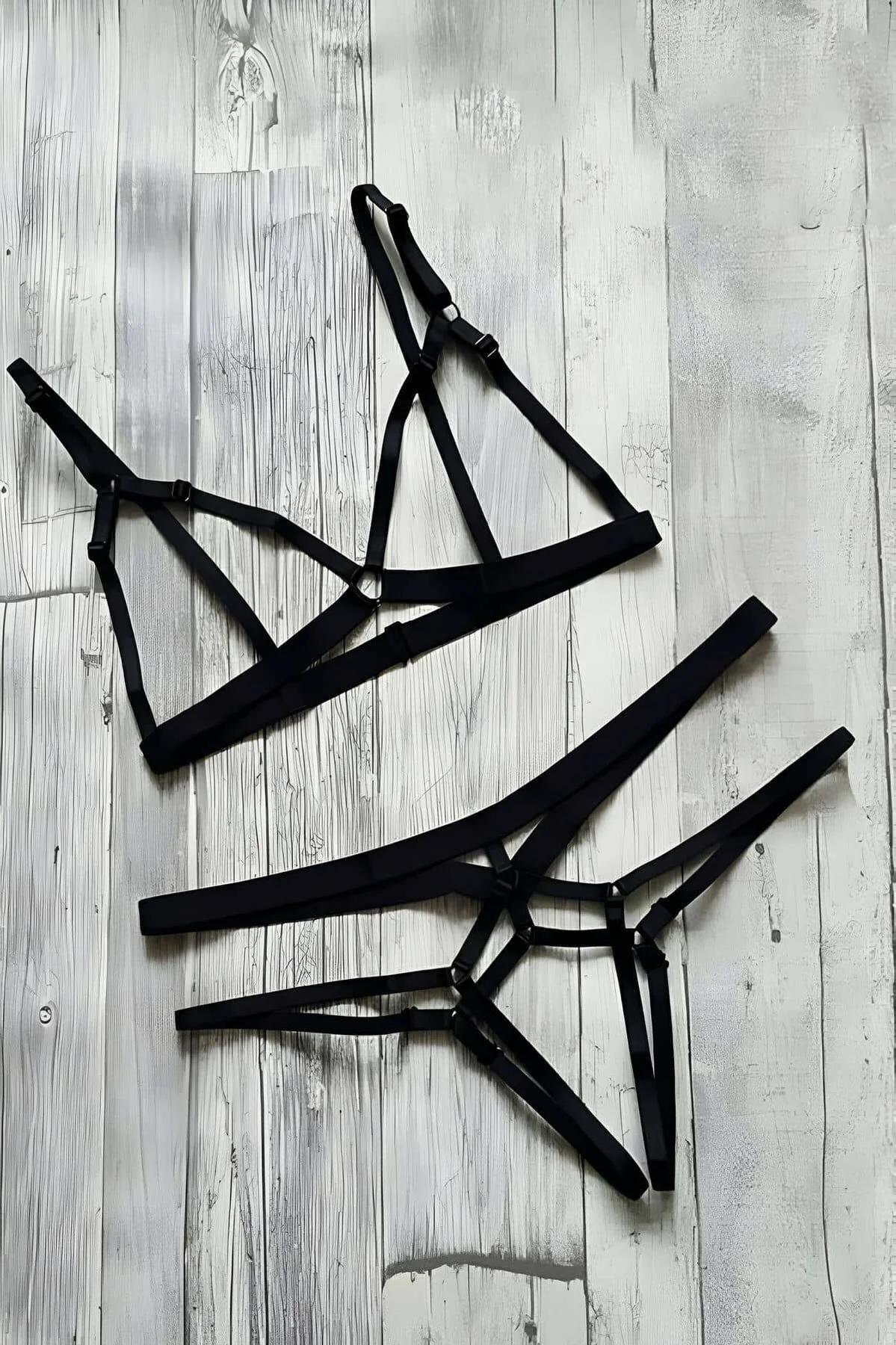 Geometric Strappy Body Harness Set