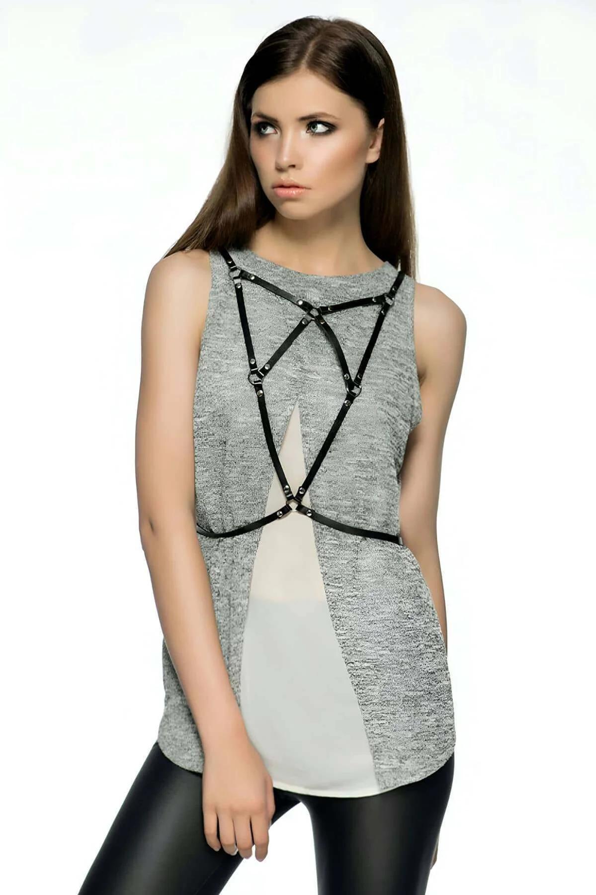 Geometric Body Harness with O-Ring Accents