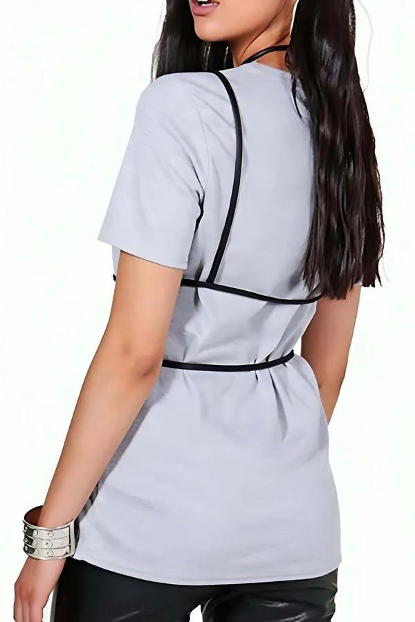 Choker Neck Body Harness with O-Ring Straps