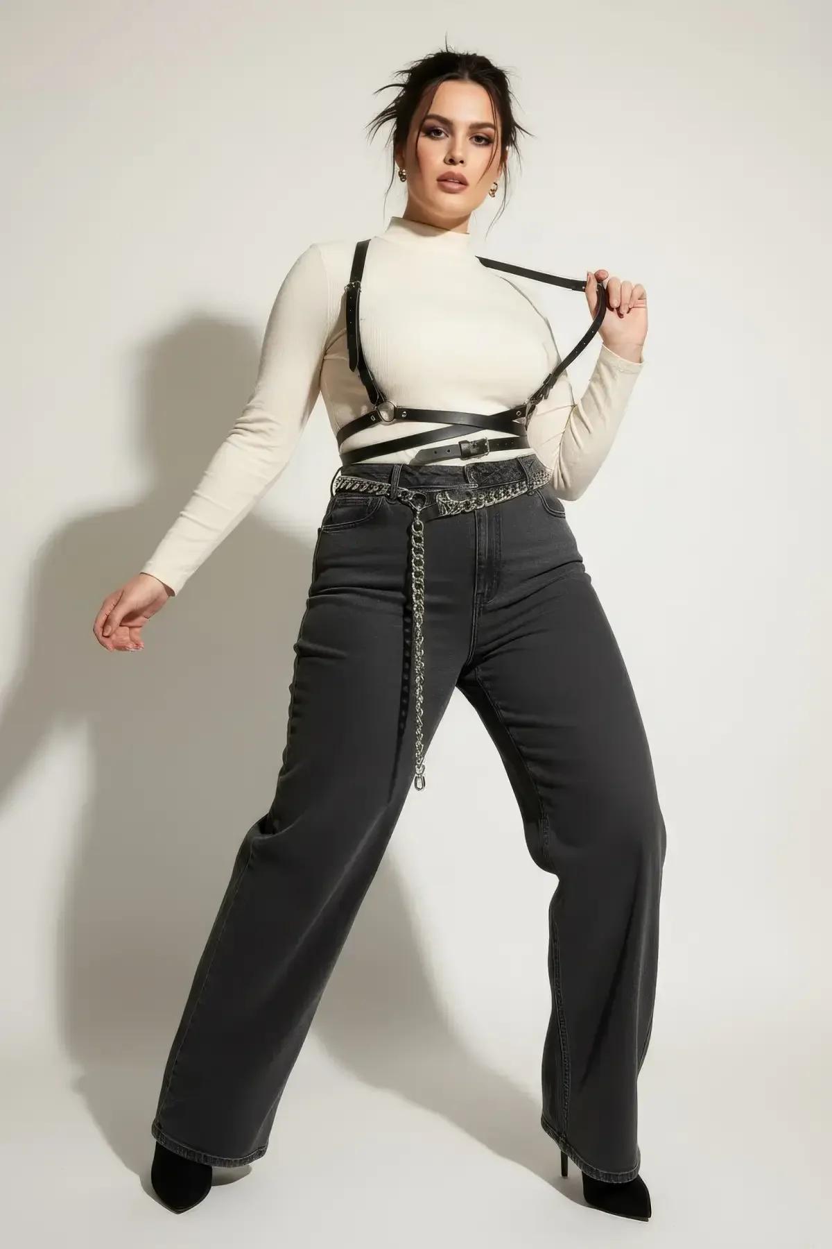 Cross-Strap Faux Leather Underbust Harness