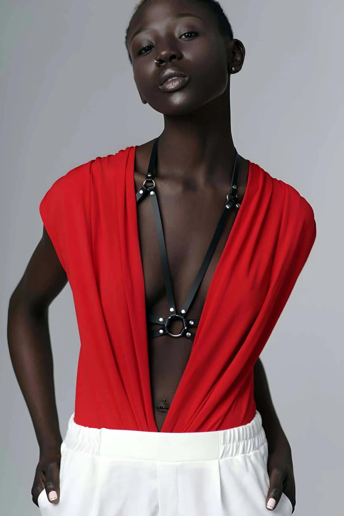 Chic Chest Harness with O-Ring Detail