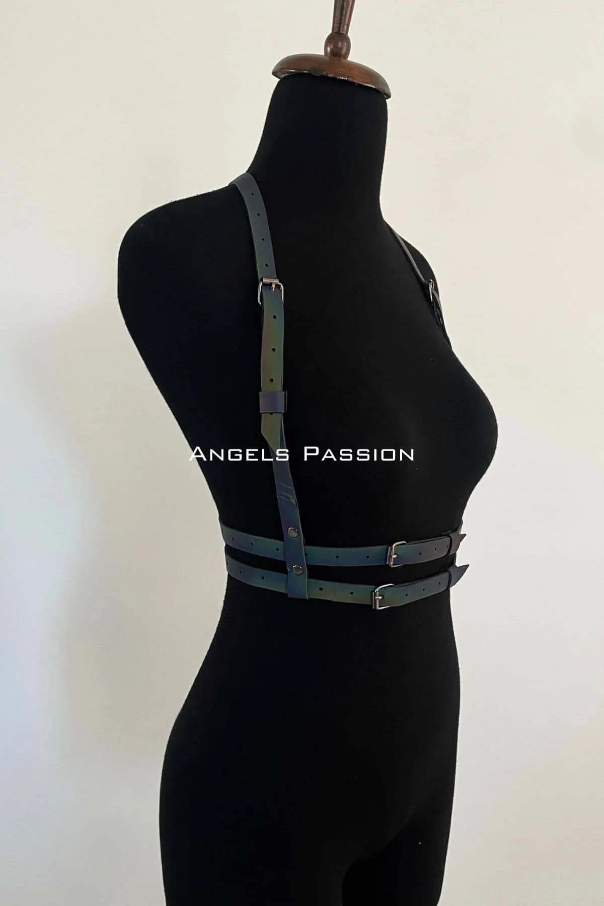 Reflective Rainbow Body Harness with Adjustable Straps