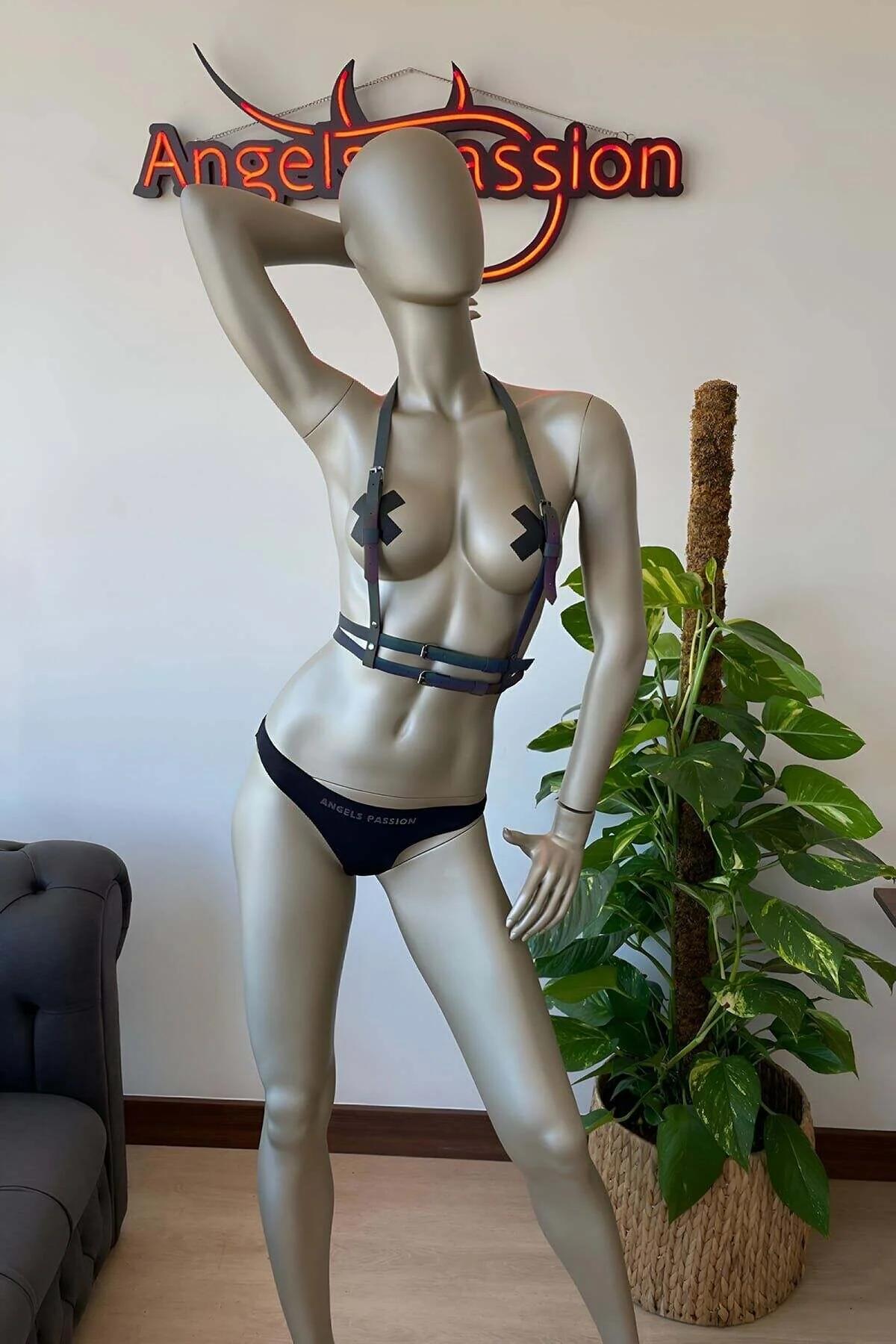 Reflective Rainbow Body Harness with Adjustable Straps