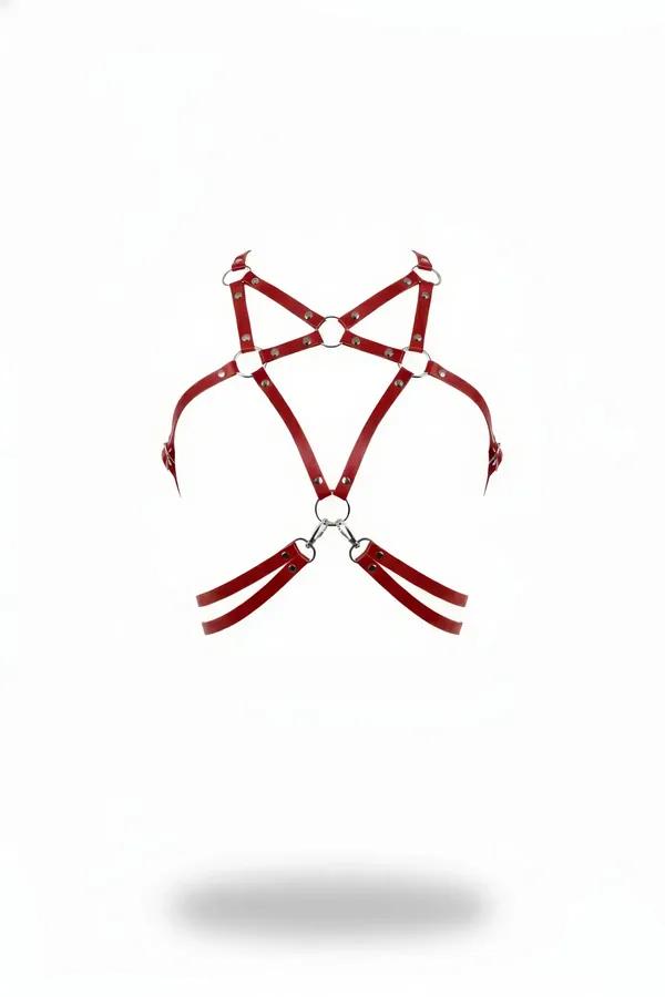 Strappy O-Ring Chest Harness with Double Underbust Bands