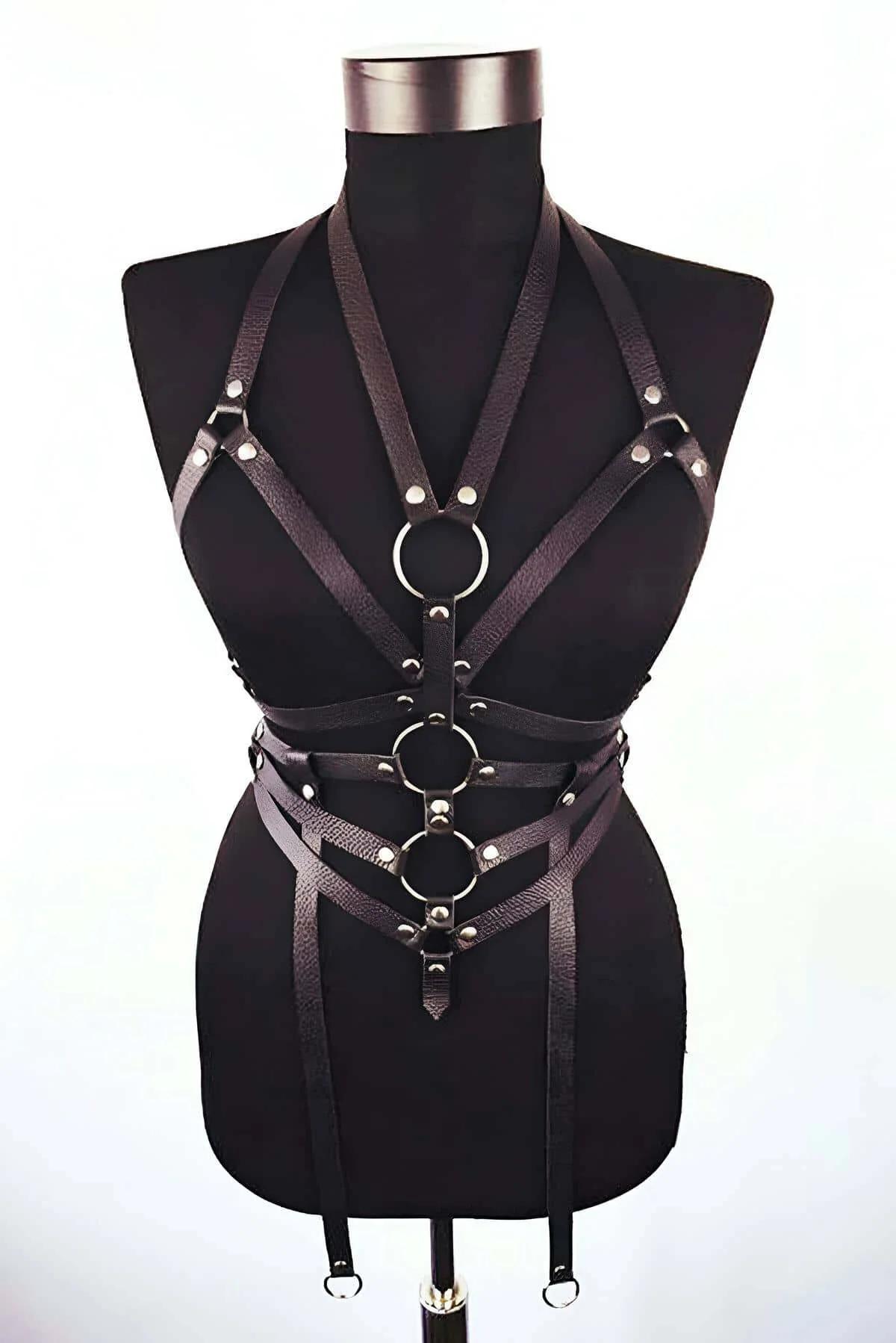 Multi-Strap Body Harness with O-Ring Accents