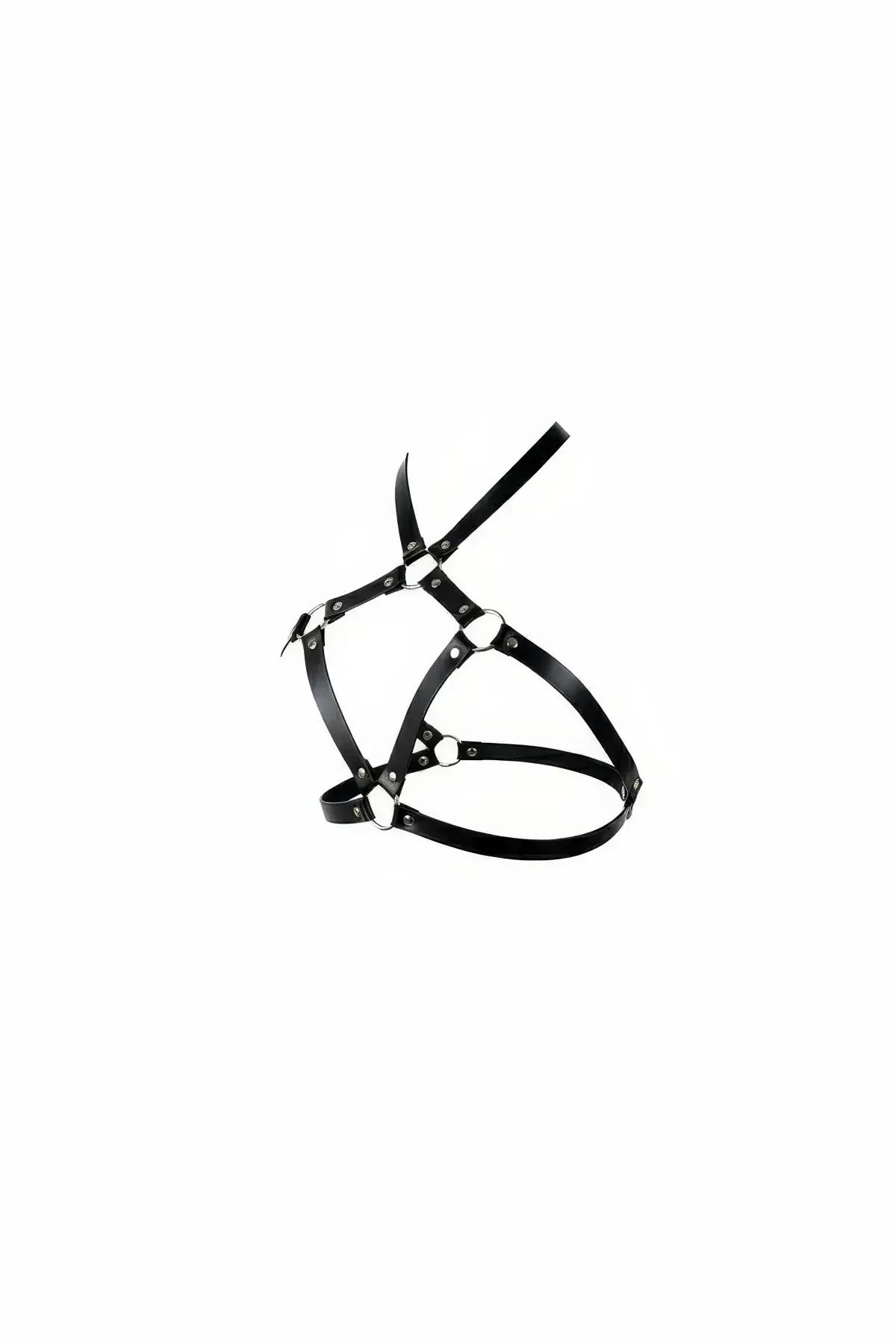 Adjustable Chest Harness with Intersecting Straps & O-Rings