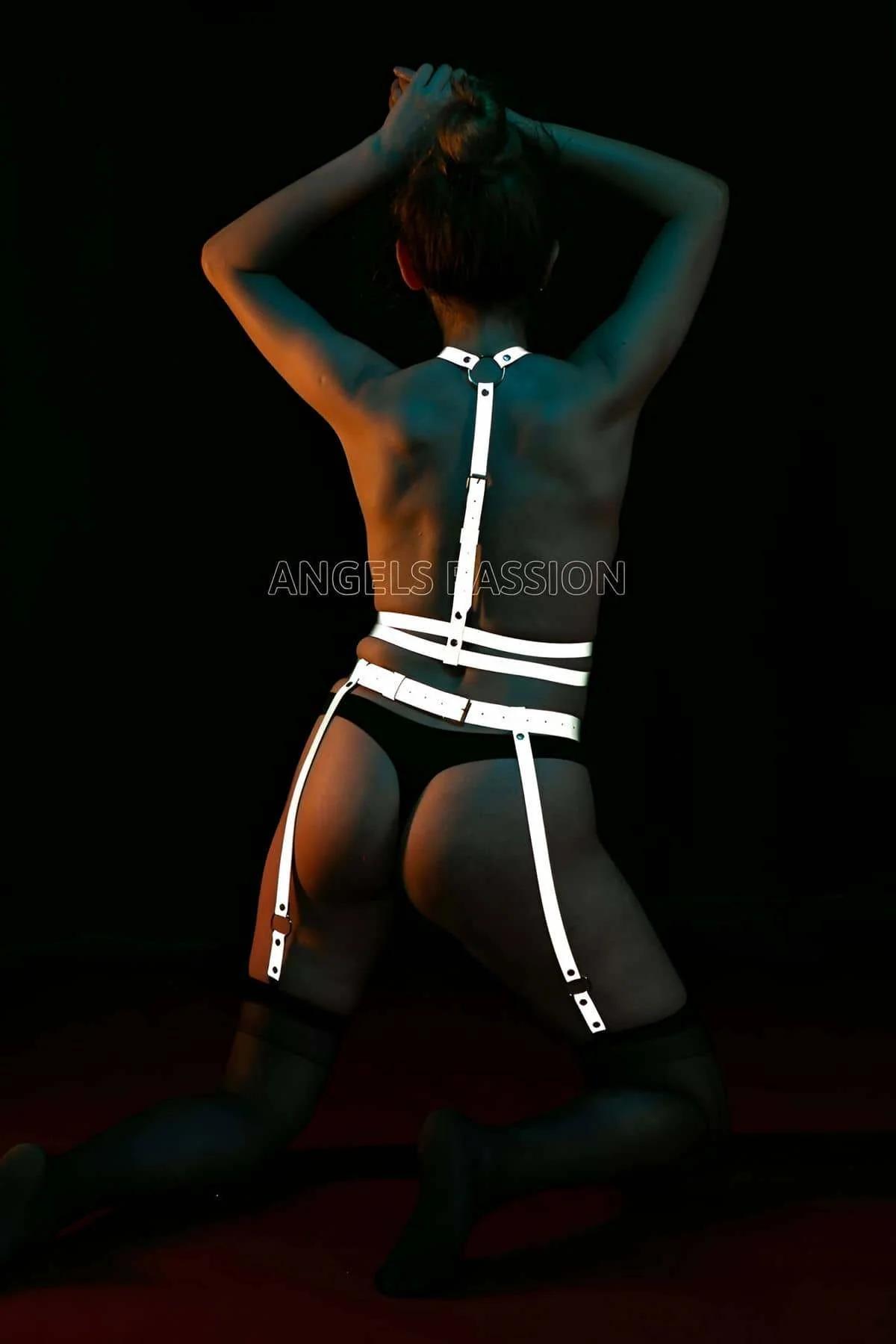 Reflective Body Harness with Garter Straps