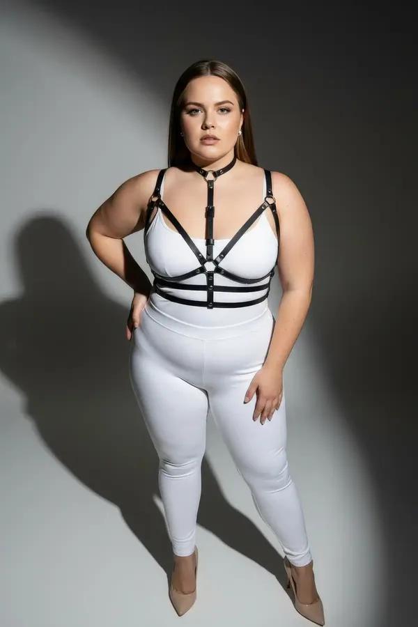 Strappy Choker Harness with O-Ring Detail