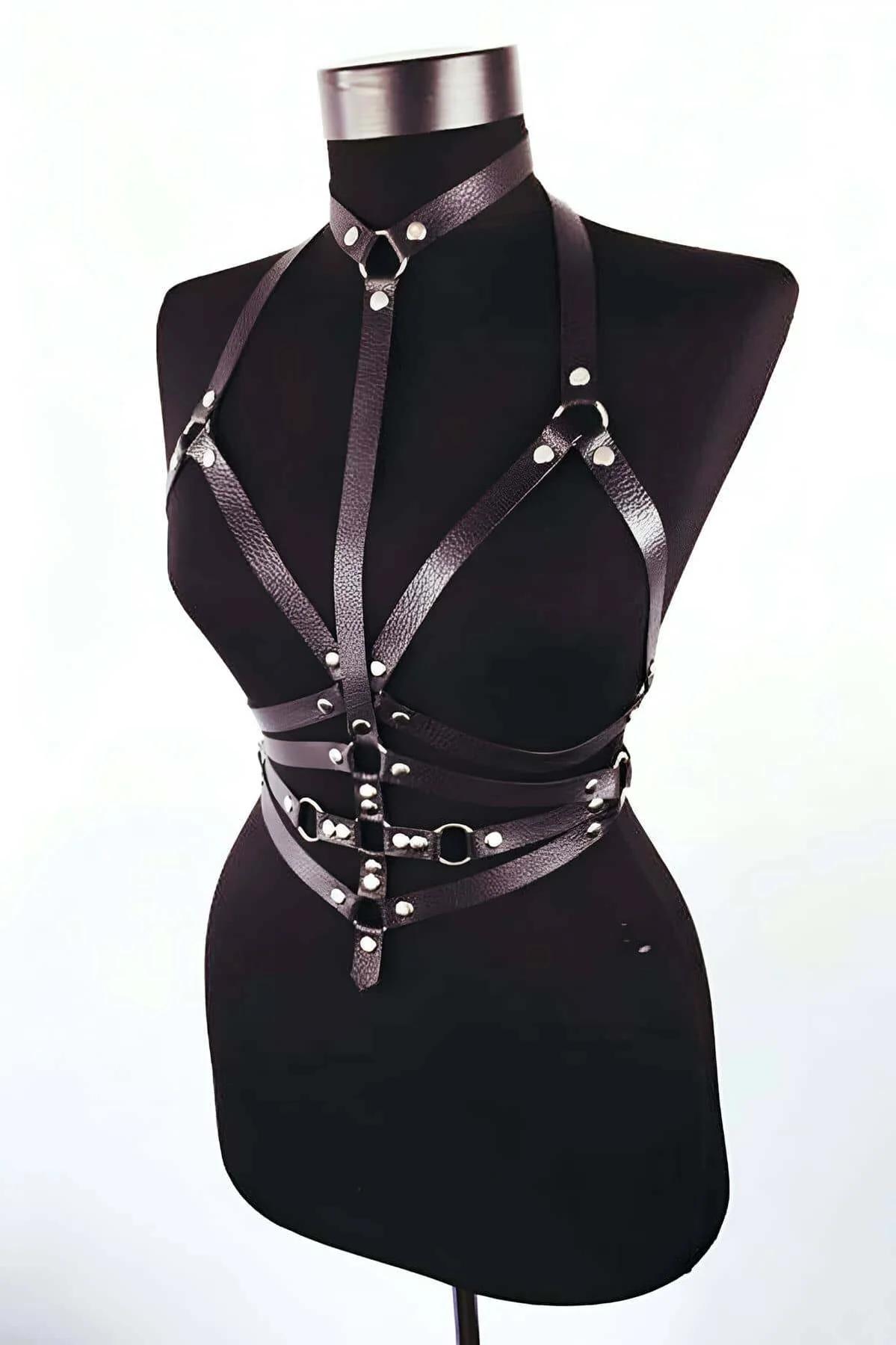 Full Body Harness with O-Ring and Chains