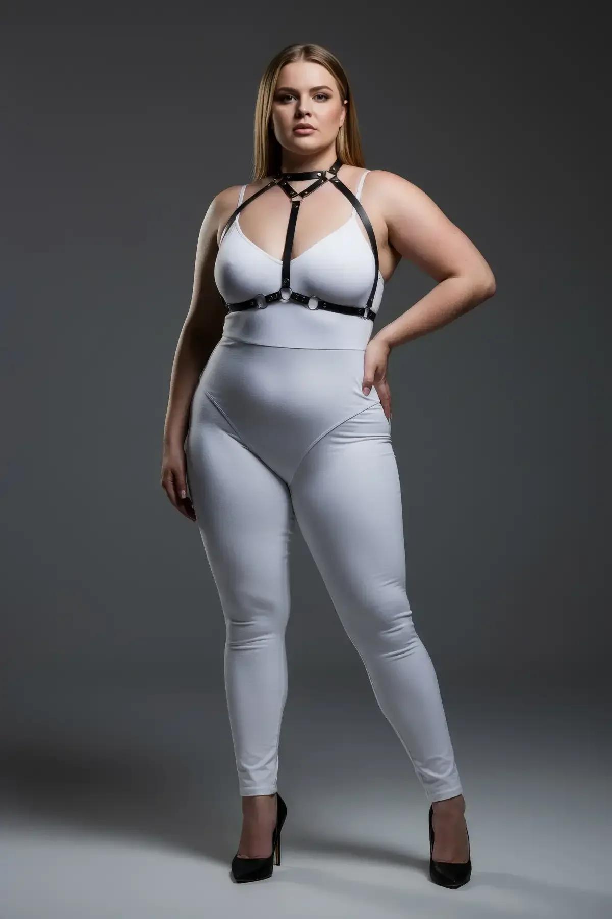 Strappy Body Harness with Silver O-Rings