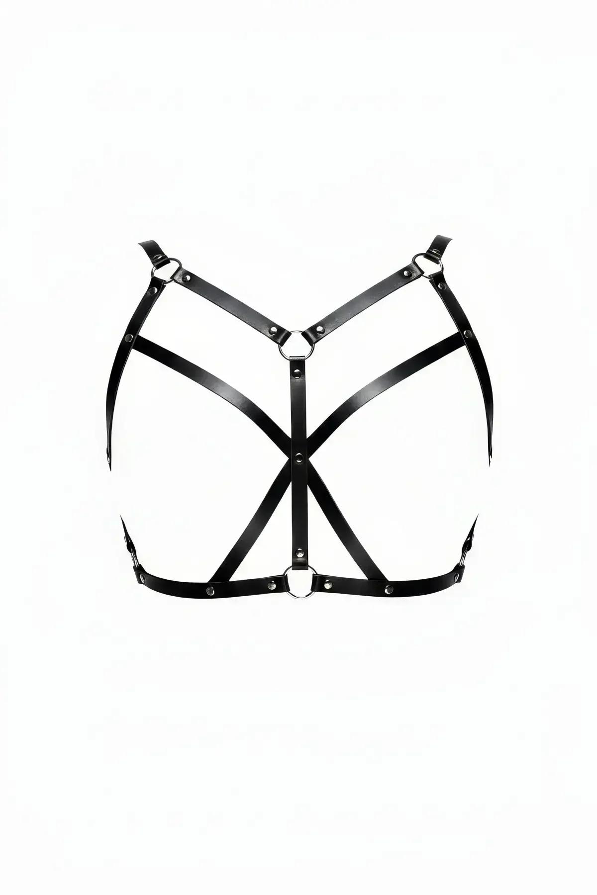 Caged Underbust Harness Bra with Adjustable Shoulder Straps