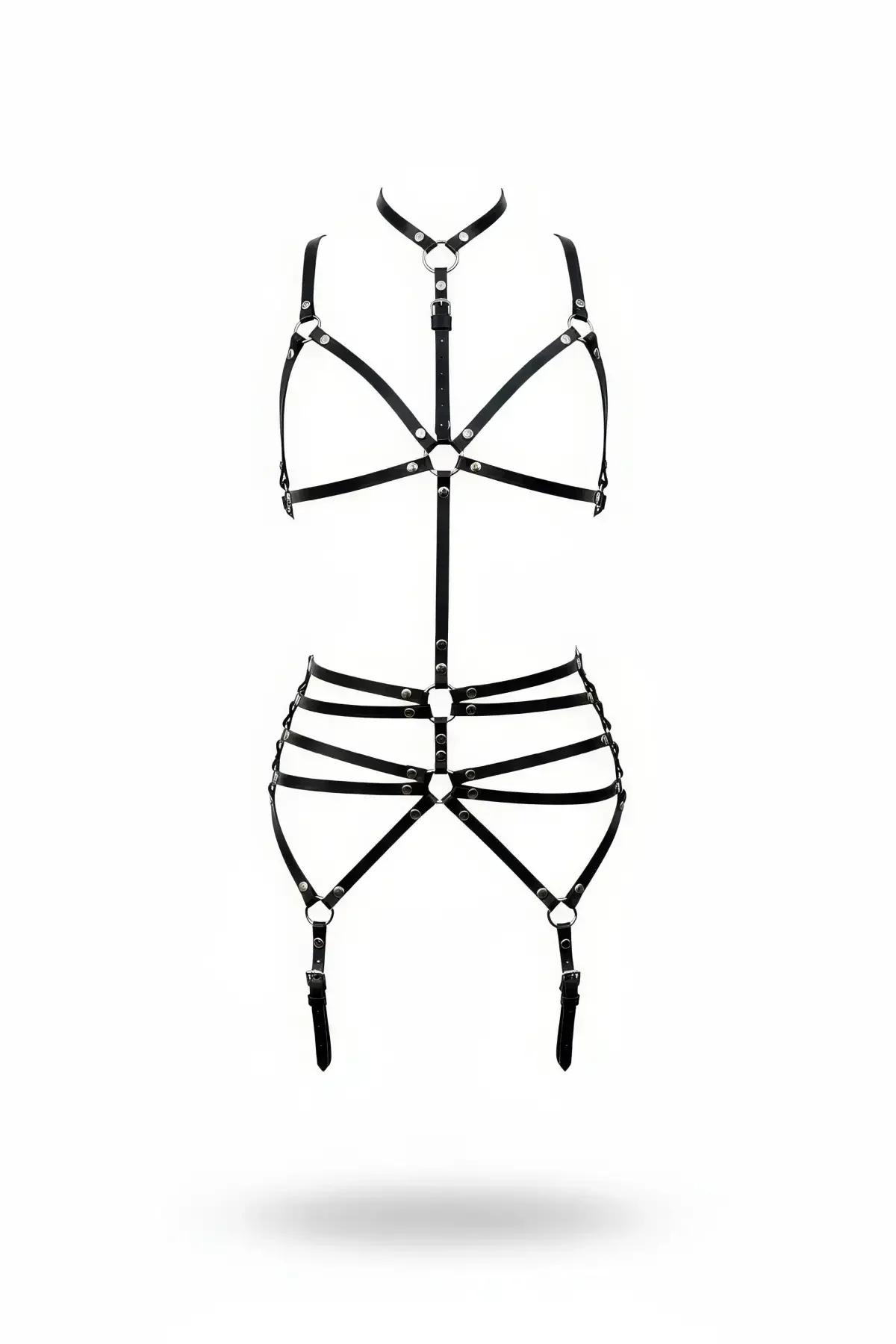 Full Body Harness with Detachable O-Ring Chain