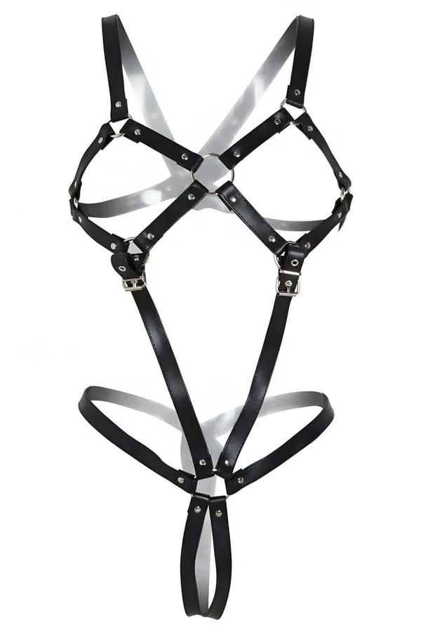 Full Body Harness with Adjustable Straps & G-String