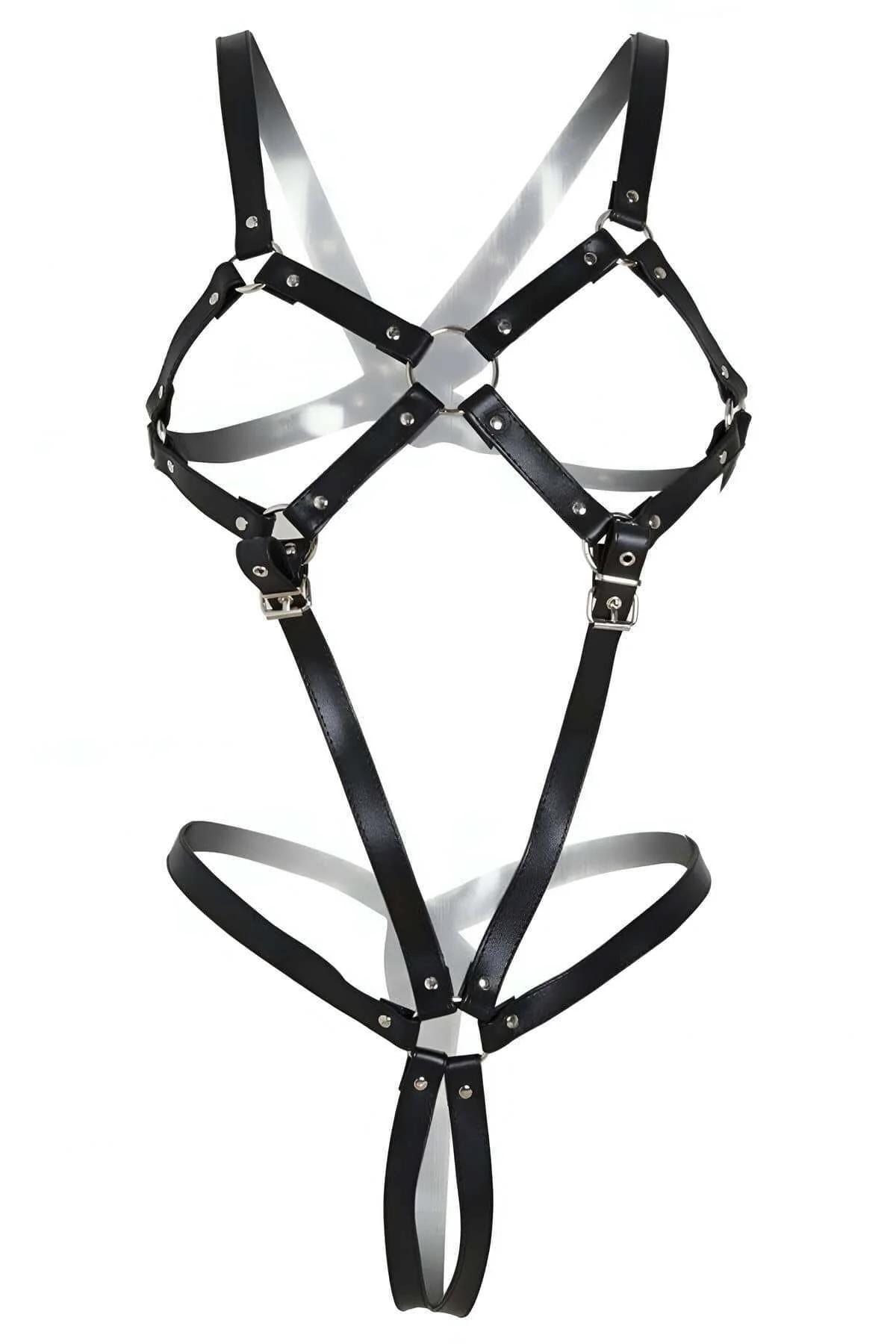 Full Body Harness with Adjustable Straps & G-String