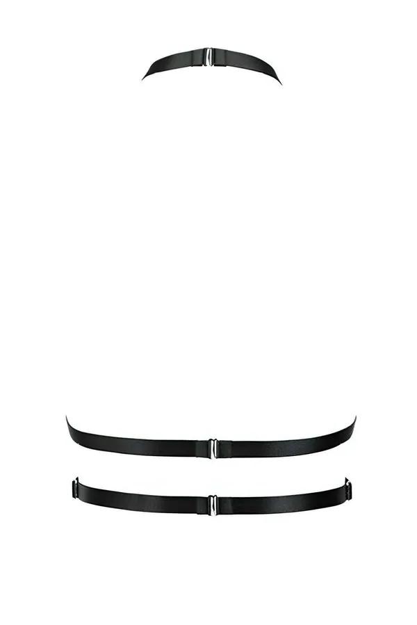Strappy Body Harness with O-Rings and Adjustable Straps
