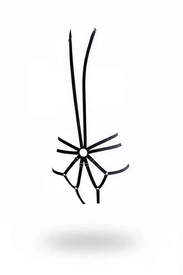 Black O-Ring Body Harness with Strappy Design