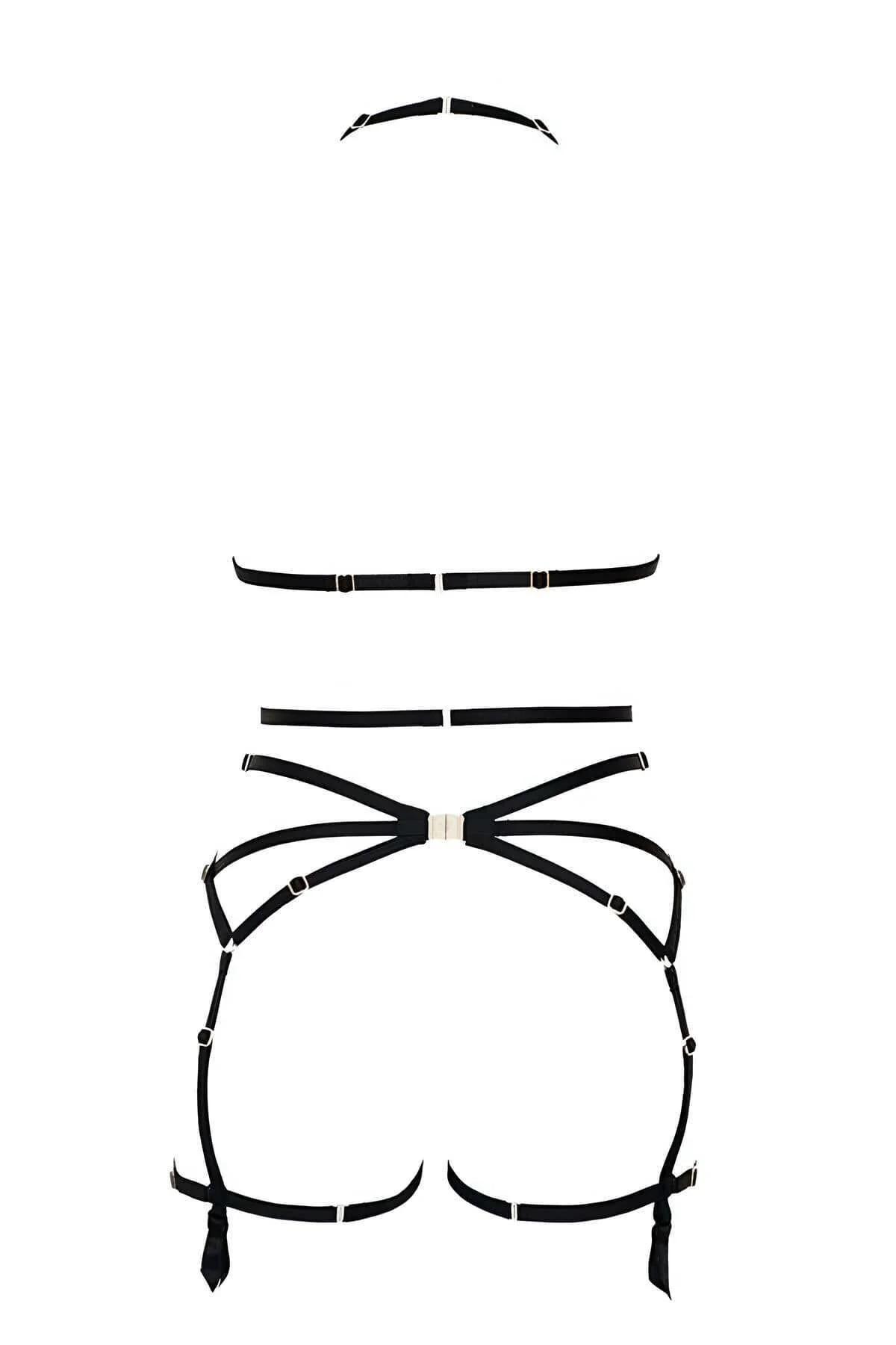 Strappy Full Body Harness with O-Rings