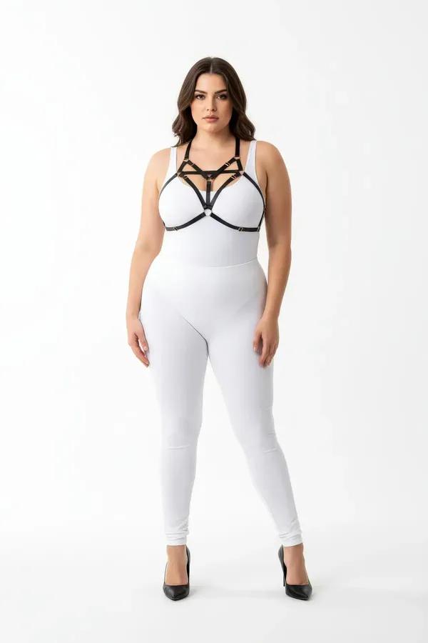Strappy Chest Harness with O-Ring Detail