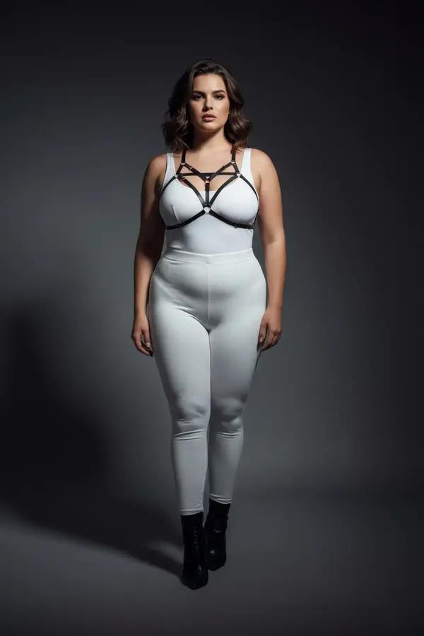 Strappy Chest Harness with O-Ring Detail