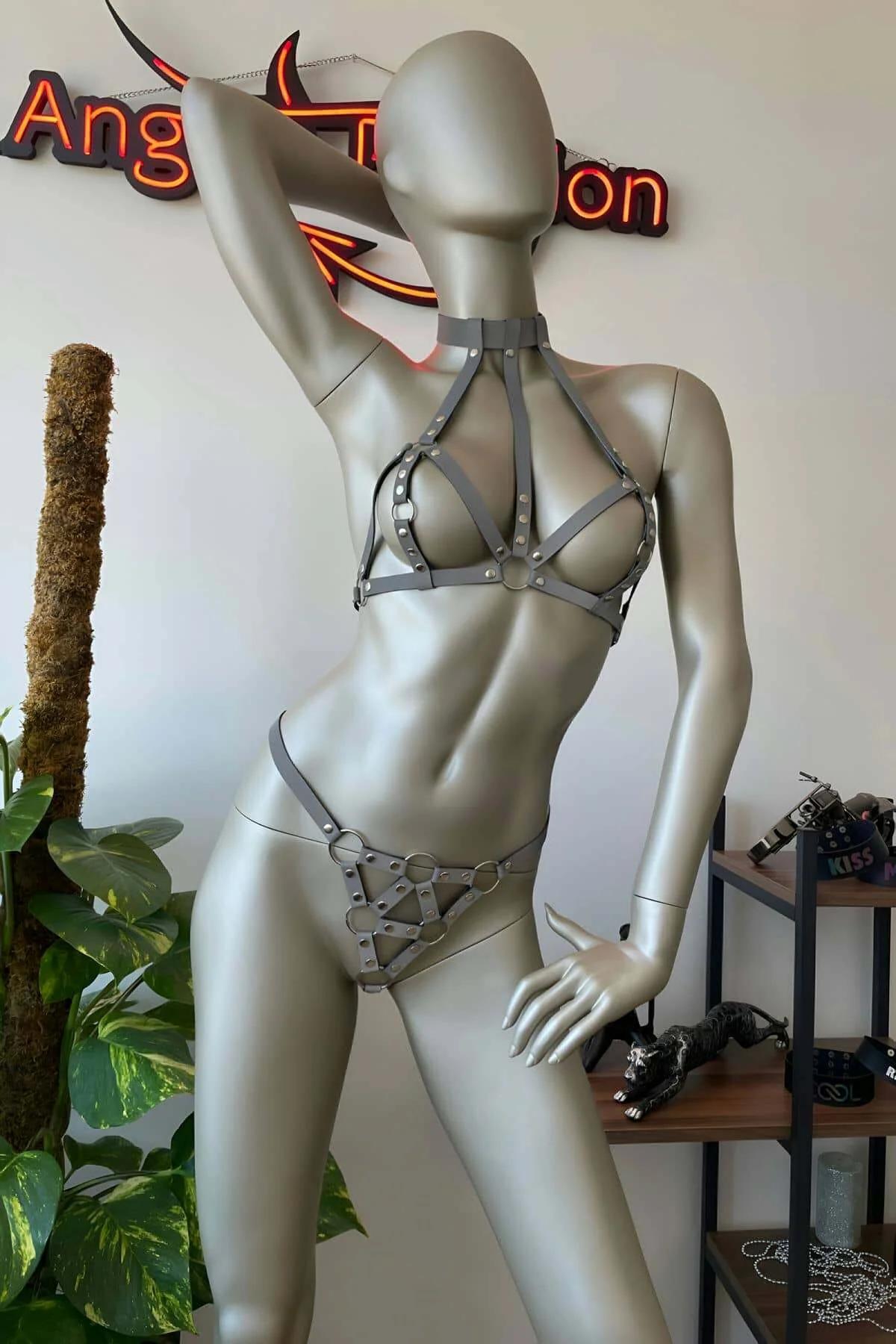 Reflective Halter Neck Body Harness Set