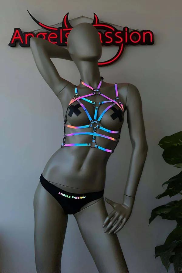 Reflective Full Body Harness with Multi-Strap Design