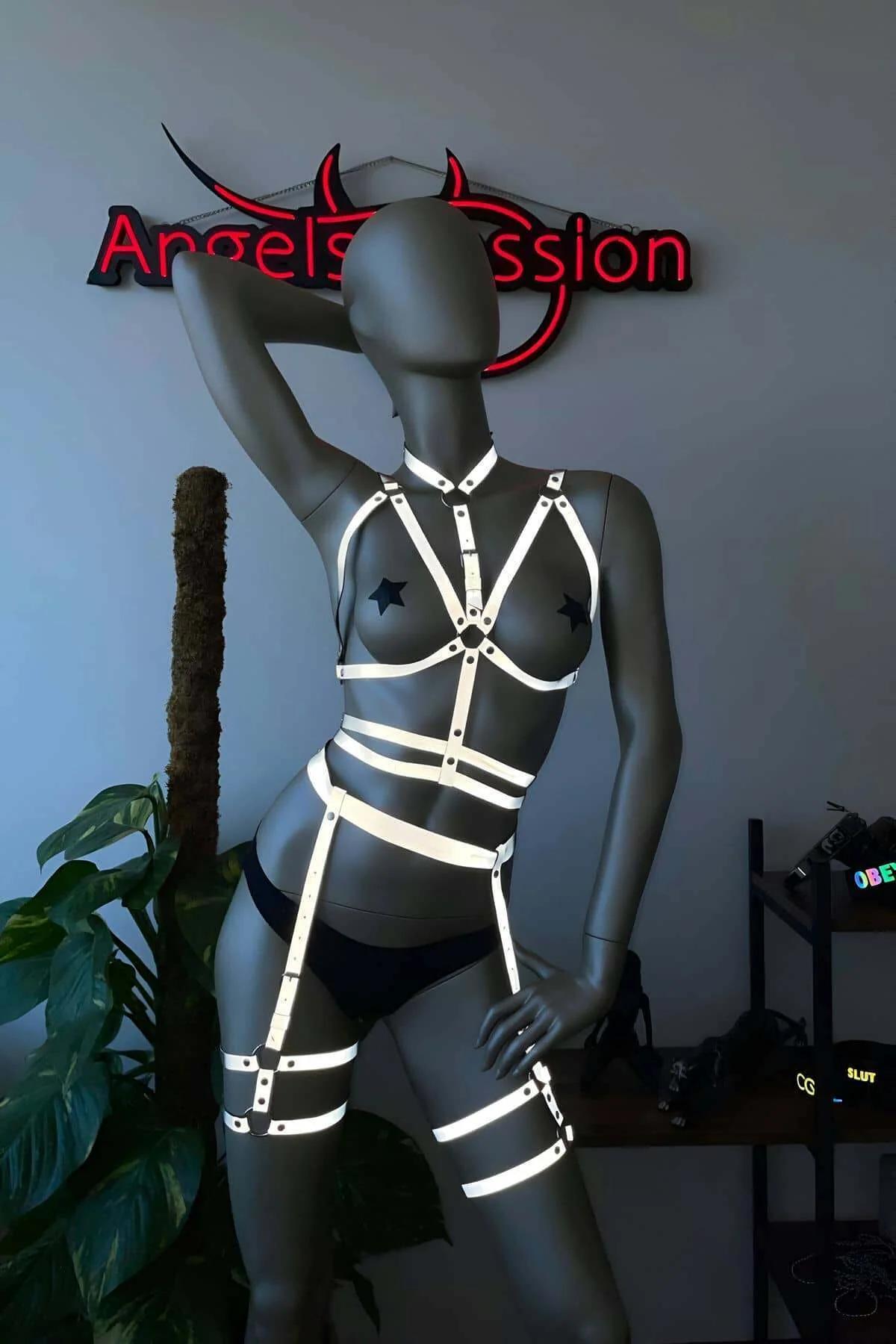 Reflective Full Body Harness with Leg Straps