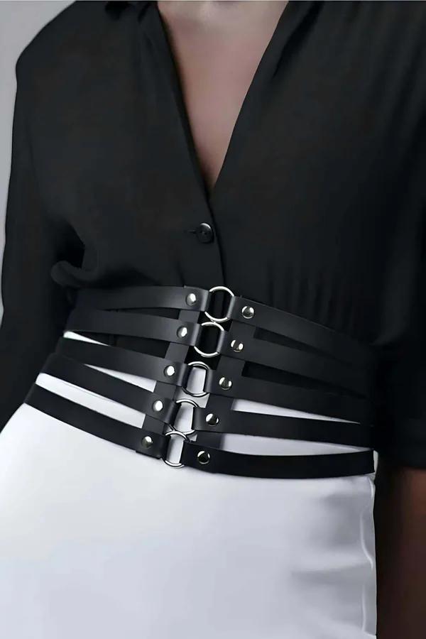 Strappy Waist Harness with O-Ring Detail