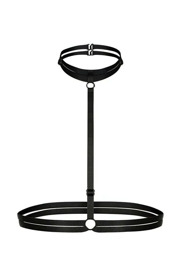 Strappy Choker Body Harness with O-Ring