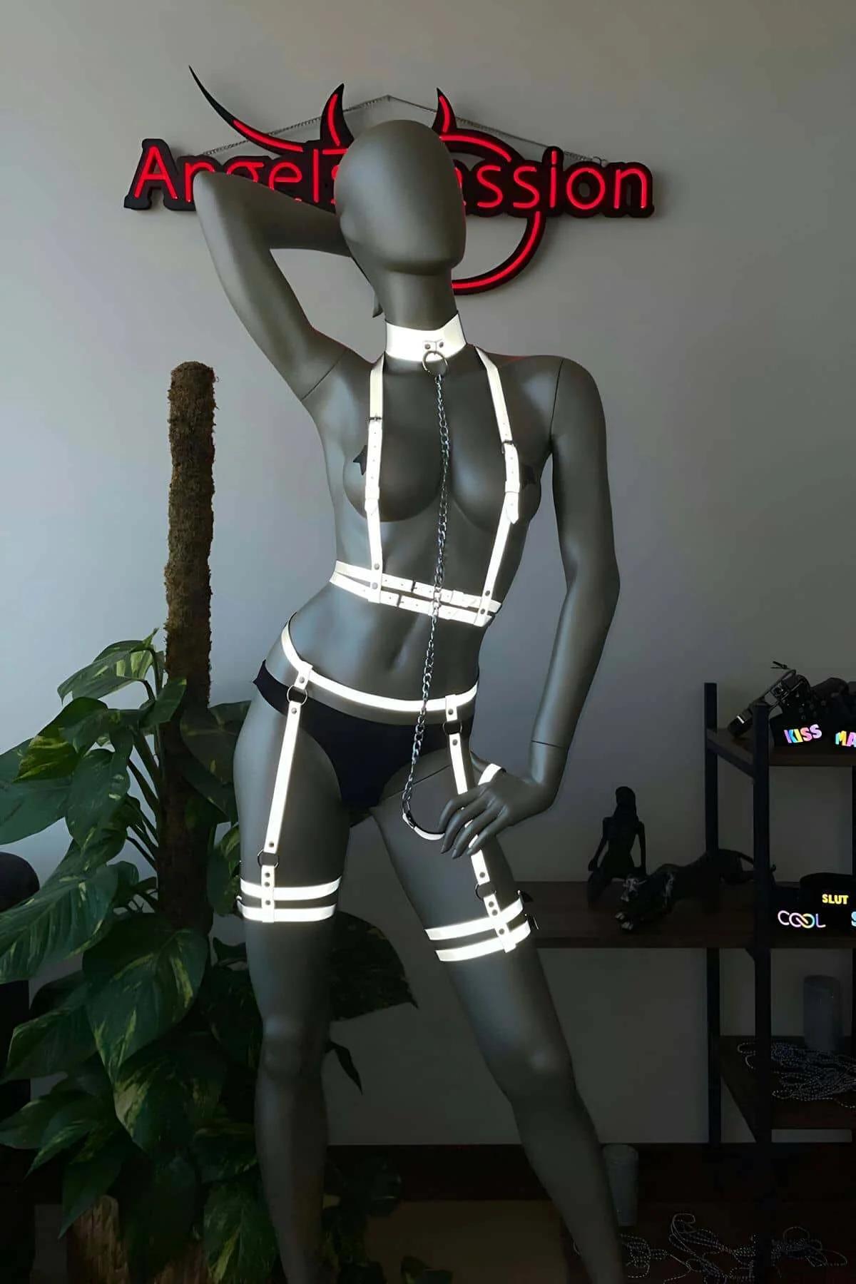 Reflective Body Harness & Garter Set