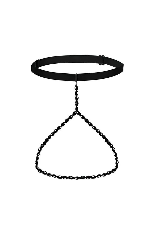 Strappy Garter Harness with Chain Detail