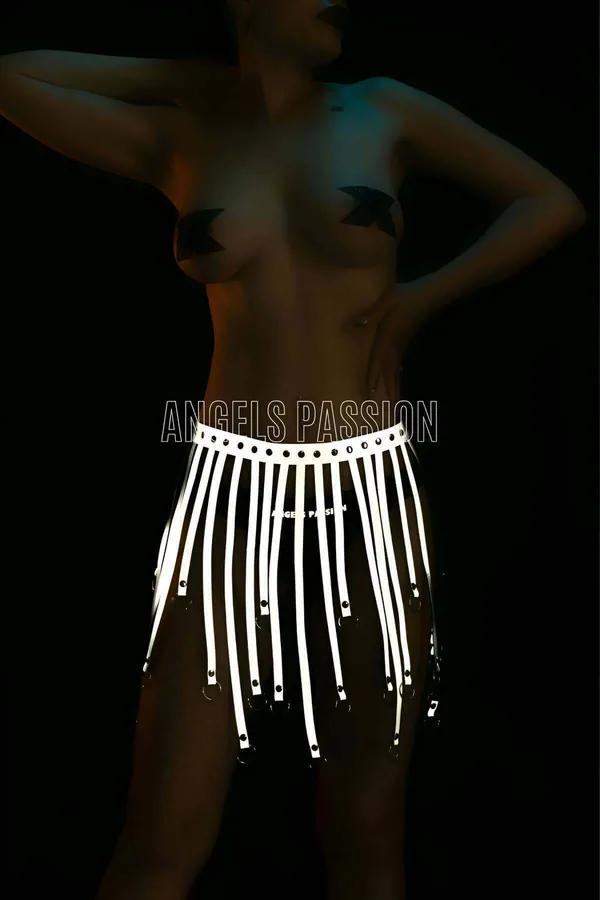 Reflective Tassel Body Harness with O-Rings