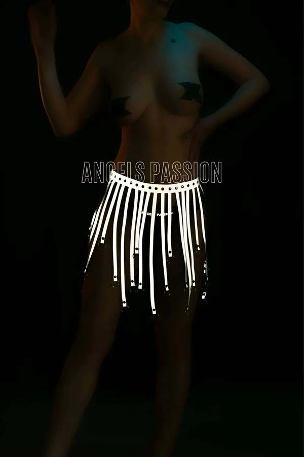 Reflective Tassel Body Harness with O-Rings