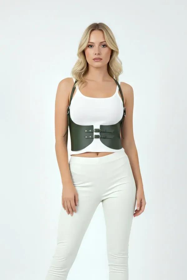 Underbust Harness Waist Cincher with Shoulder Straps