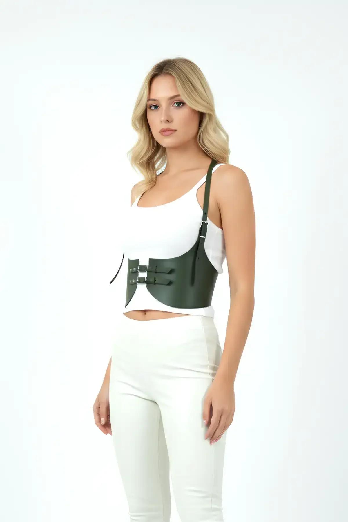 Underbust Harness Corset with Triple Buckle Straps