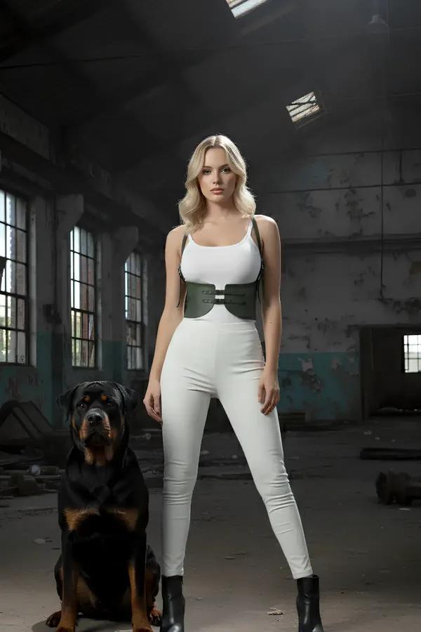 Underbust Harness Corset with Triple Buckle Straps