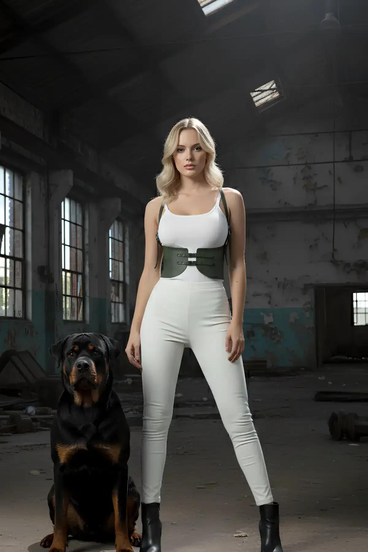 Underbust Harness Corset with Triple Buckle Straps