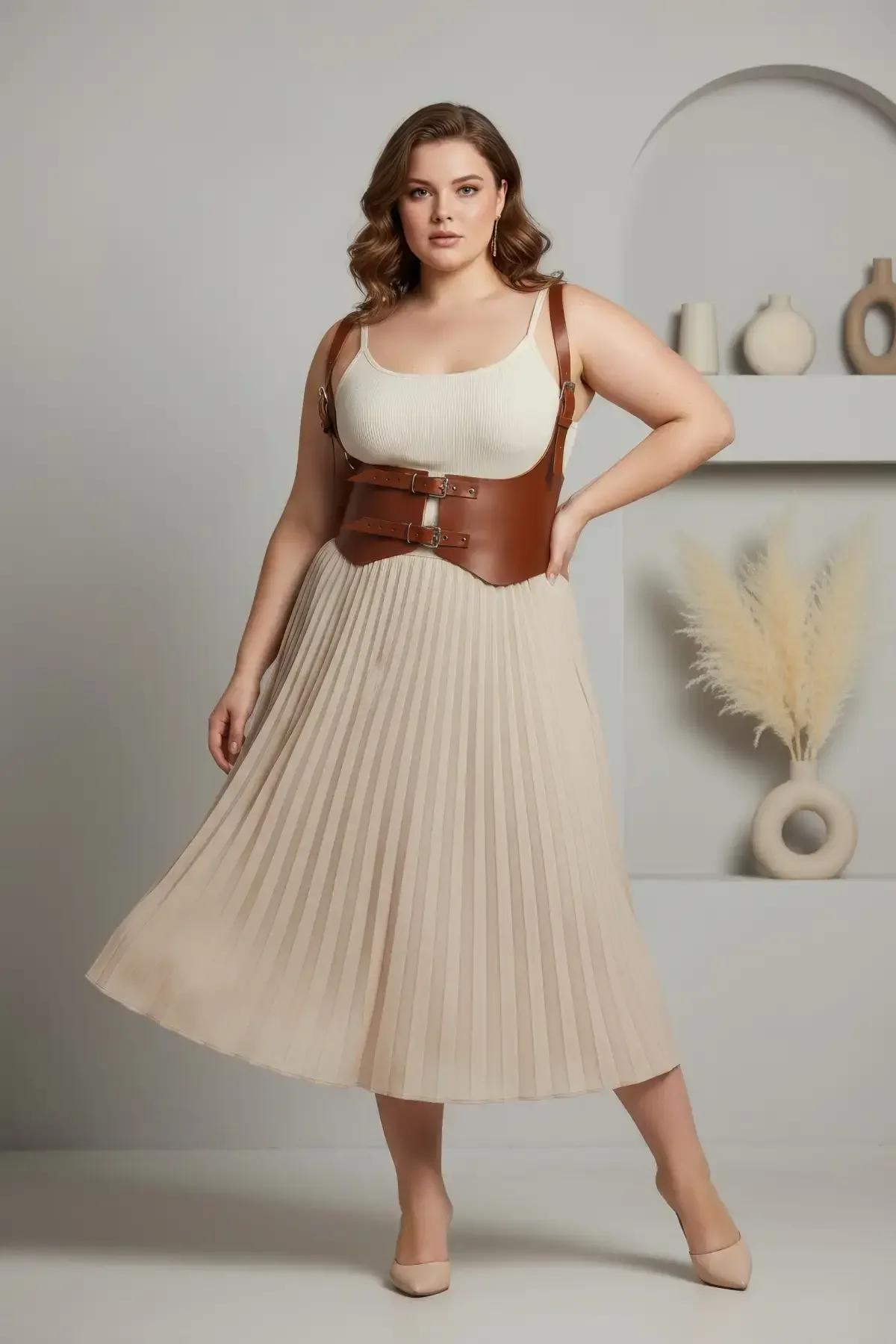 Underbust Harness Waist Belt with Shoulder Straps