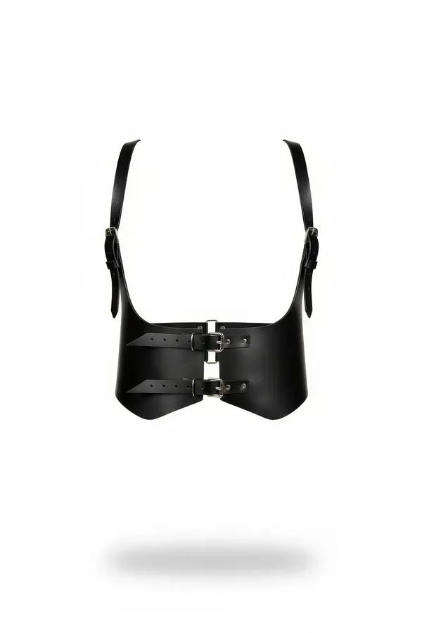 Wide Underbust Harness Belt with Double Back Buckles