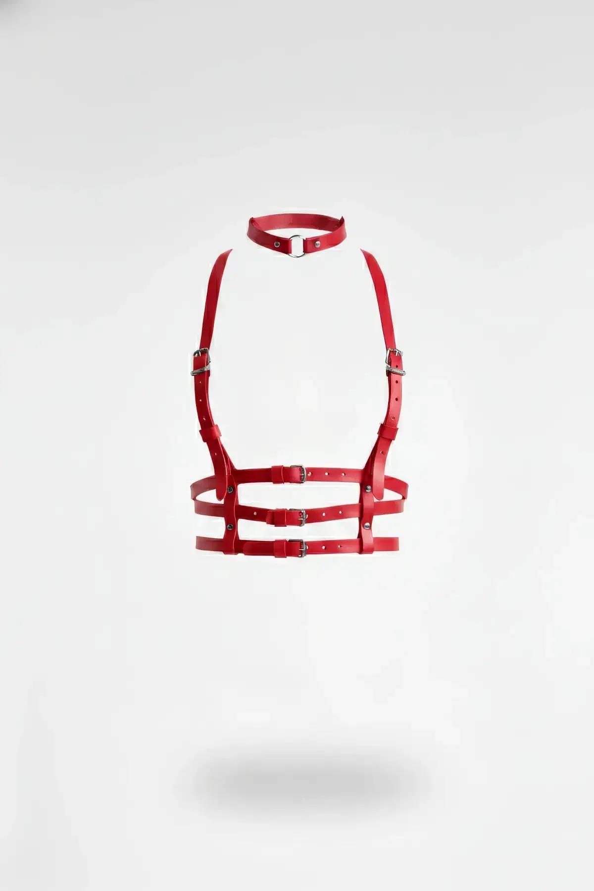 Multi-Strap Body Harness with Matching Choker