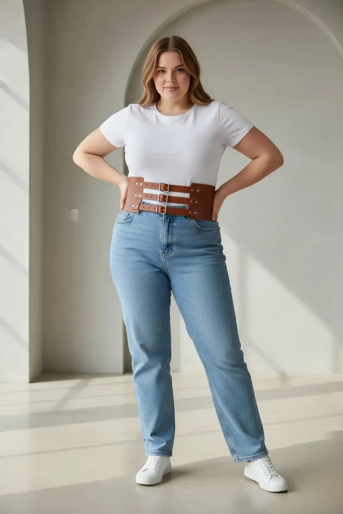Three-Buckle Wide Waist Cinch Harness Belt