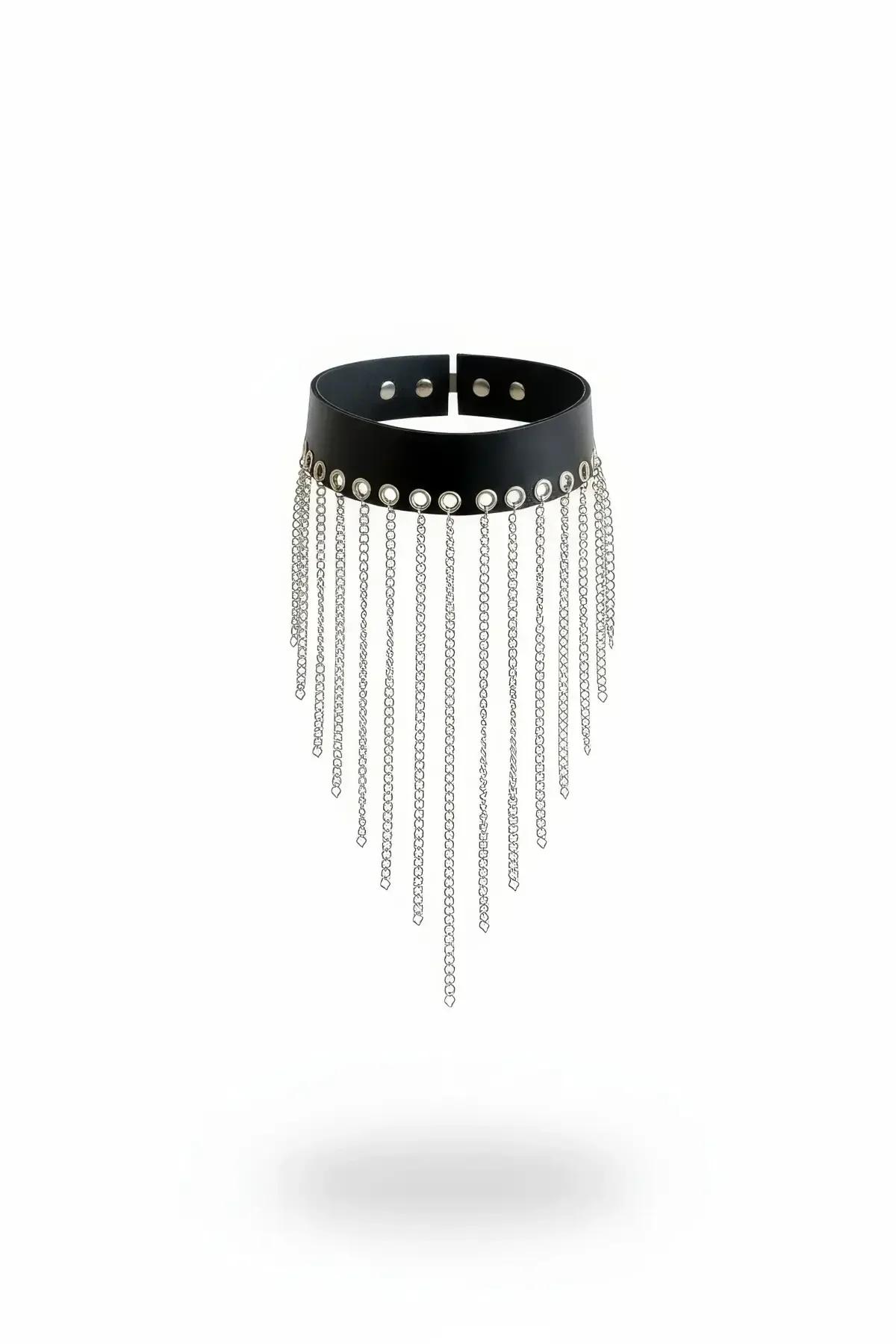 Choker with Cascading Chain Fringe