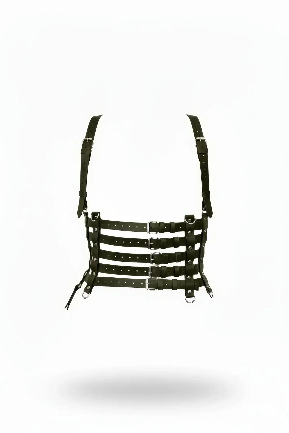 Multi-Strap Underbust Harness with Buckle Details